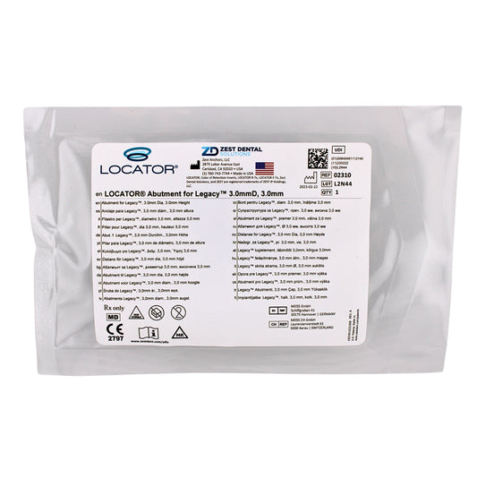 Dental Locator, Abutment Legacy 3.0mm Dia, 3.0 mm, Ref# 02310, By Zest Dental Solutions