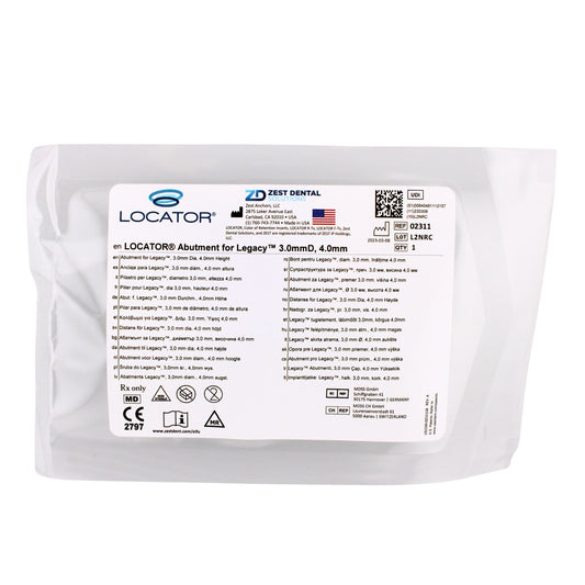 Dental Locator Abutment for Implant Direct Legacy Implants, Ref#02311, By Zest Dental Solutions