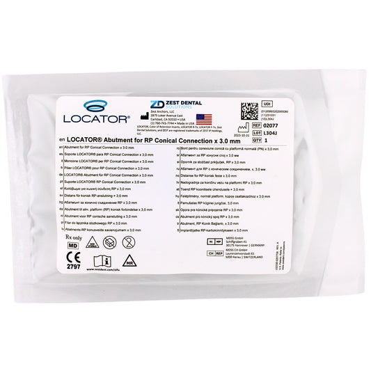 Dental Locator Nobel Biocare Parallel Conical Abutment Ref#02077, By Zest Dental Solutions