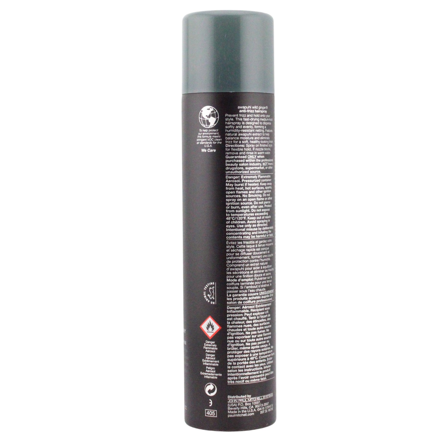 Awapuhi, Wild Ginger, Style Anti-Frizz Hairspray, 9.1 oz., 1 Bottle Each, By John Paul Mitchell Systems