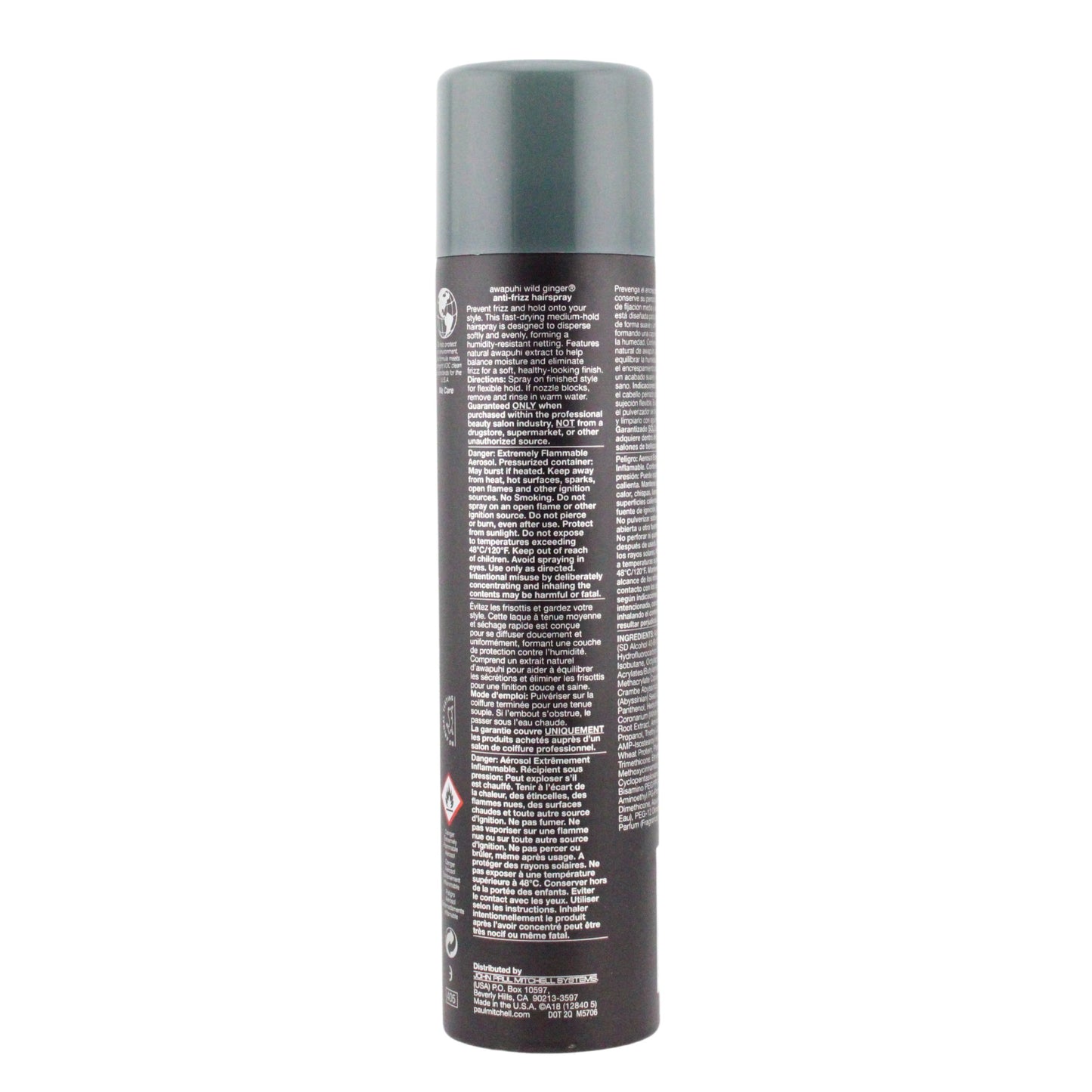 Awapuhi, Wild Ginger, Style Anti-Frizz Hairspray, 9.1 oz., 1 Bottle Each, By John Paul Mitchell Systems
