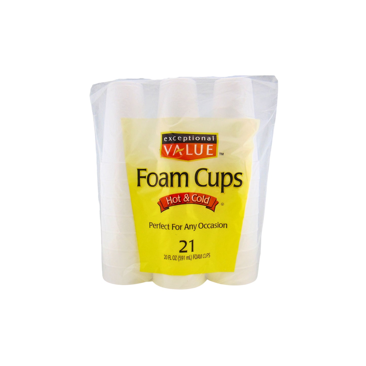 Exceptional Value Foam Cups 20 oz, 12Ct, 1 Pack Each, By C & S Wholesale Grocers, Inc