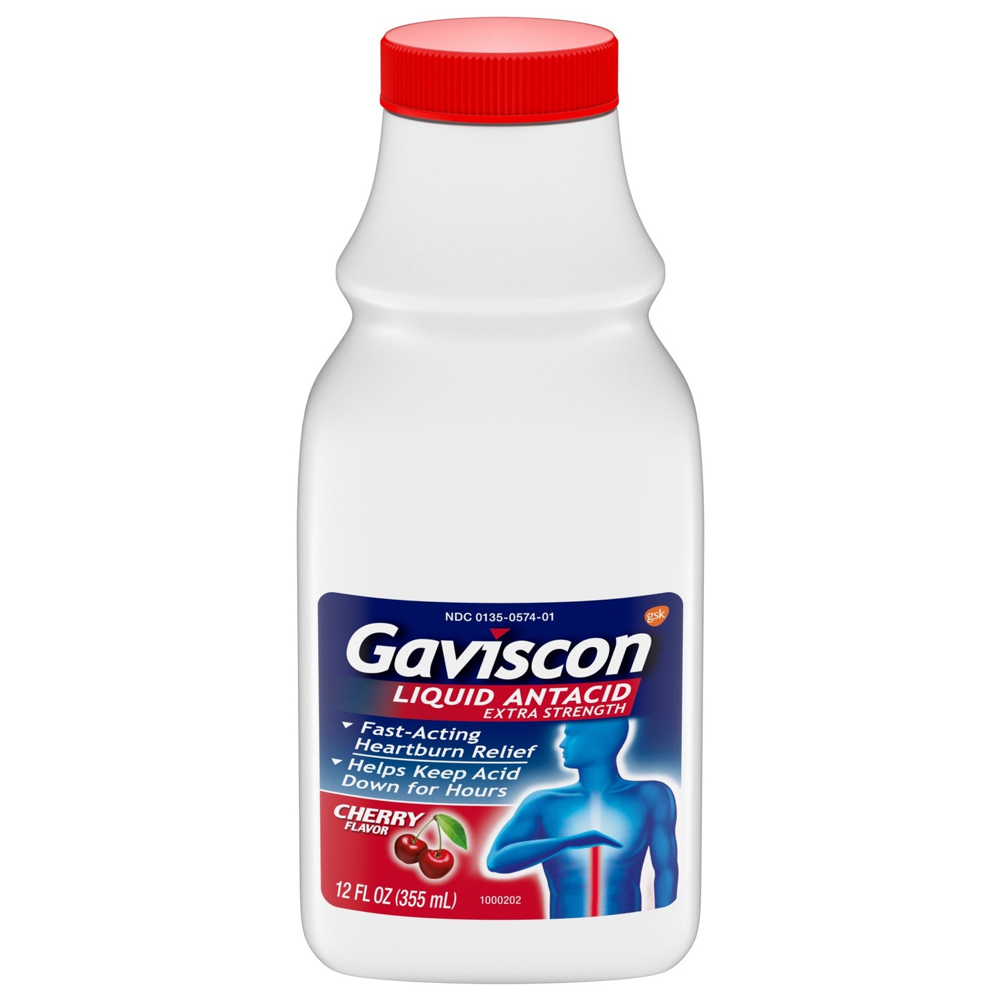 Gaviscon Liquid Antacid, Extra Strength Cherry - 12.0 fl oz