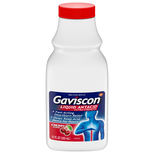 Gaviscon Liquid Antacid, Extra Strength Cherry - 12.0 fl oz