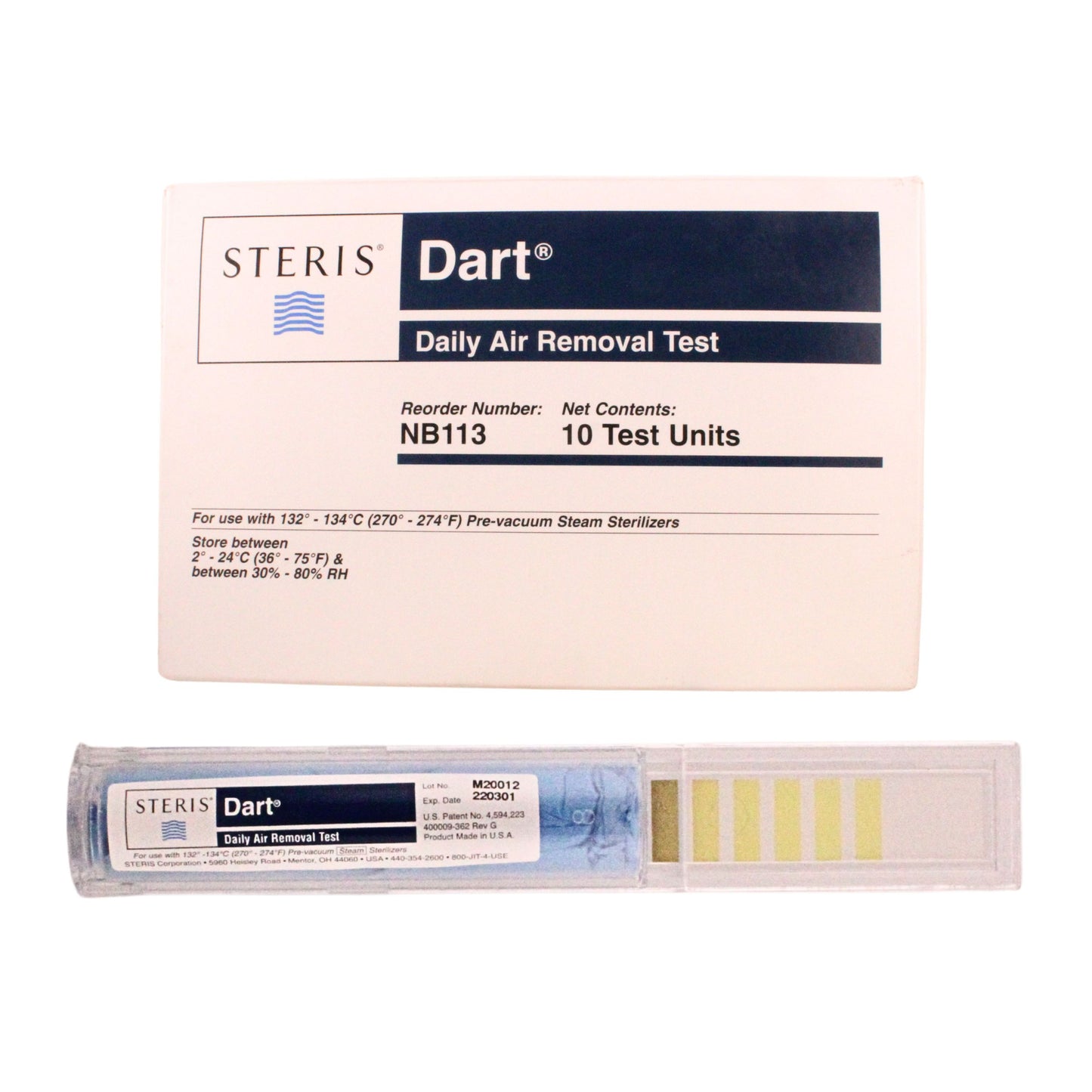 Dart Daily Air Removal Test NB113, 10 Test Count Units, By Steris Corporation