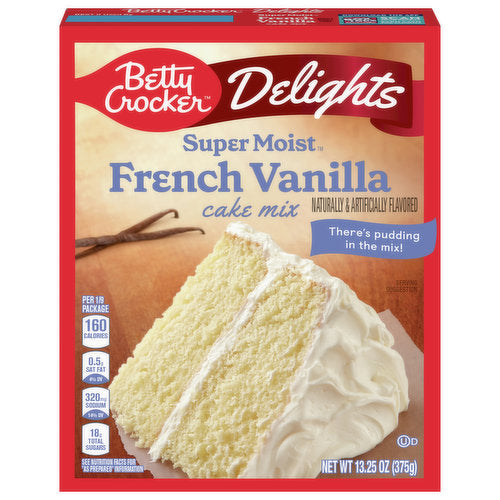 Betty Crocker Delights Super Moist French Vanilla Flavored Cake Mix 13.25 oz