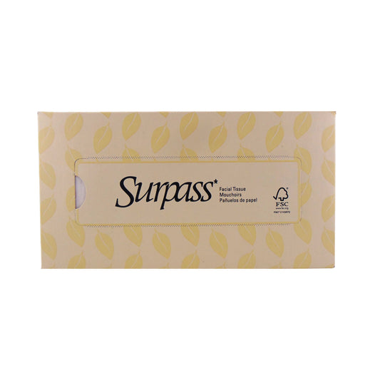 Surpass Facial Tissues, 100 Count, 1 Box Each, By Kimberly Clark