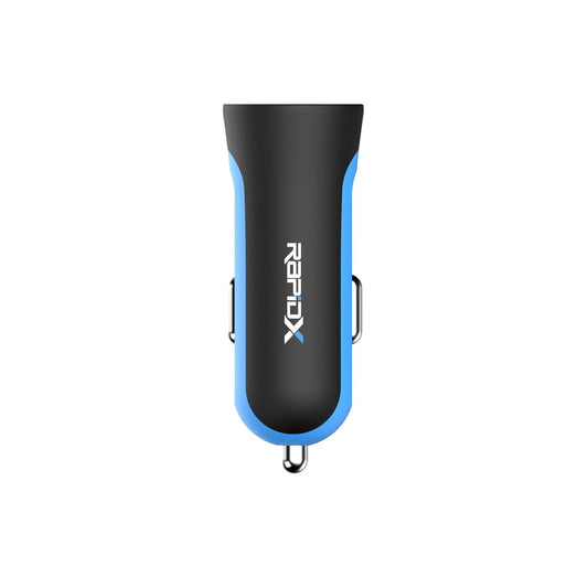 COMPACT & FAST DUAL CAR CHARGER WITH 30W USB-C PD 'BLUE', 1 Each, By RapidX