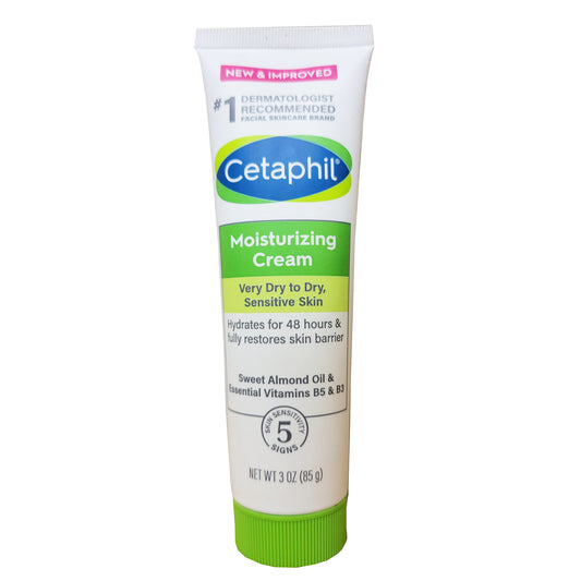 Cetaphil Moisturizing Cream, Very Dry to Dry Sensitive Skin, 3 Oz., 1 Tube Each, By Galderma