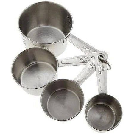 Classic Stainless Steel Measuring Cups, 1 Set of 4 measuring cups, by Good Cook