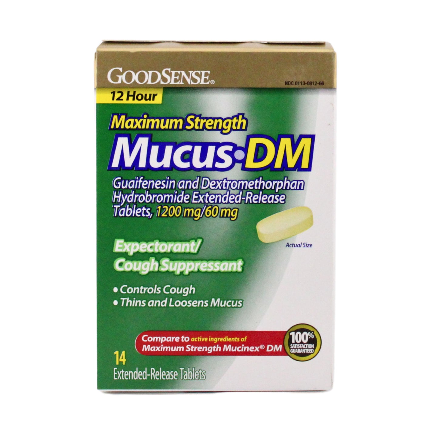GoodSense Maximum Strength Mucus DM 1200/60 mg, 14 Extended-Release, 1 Each, By Perrigo