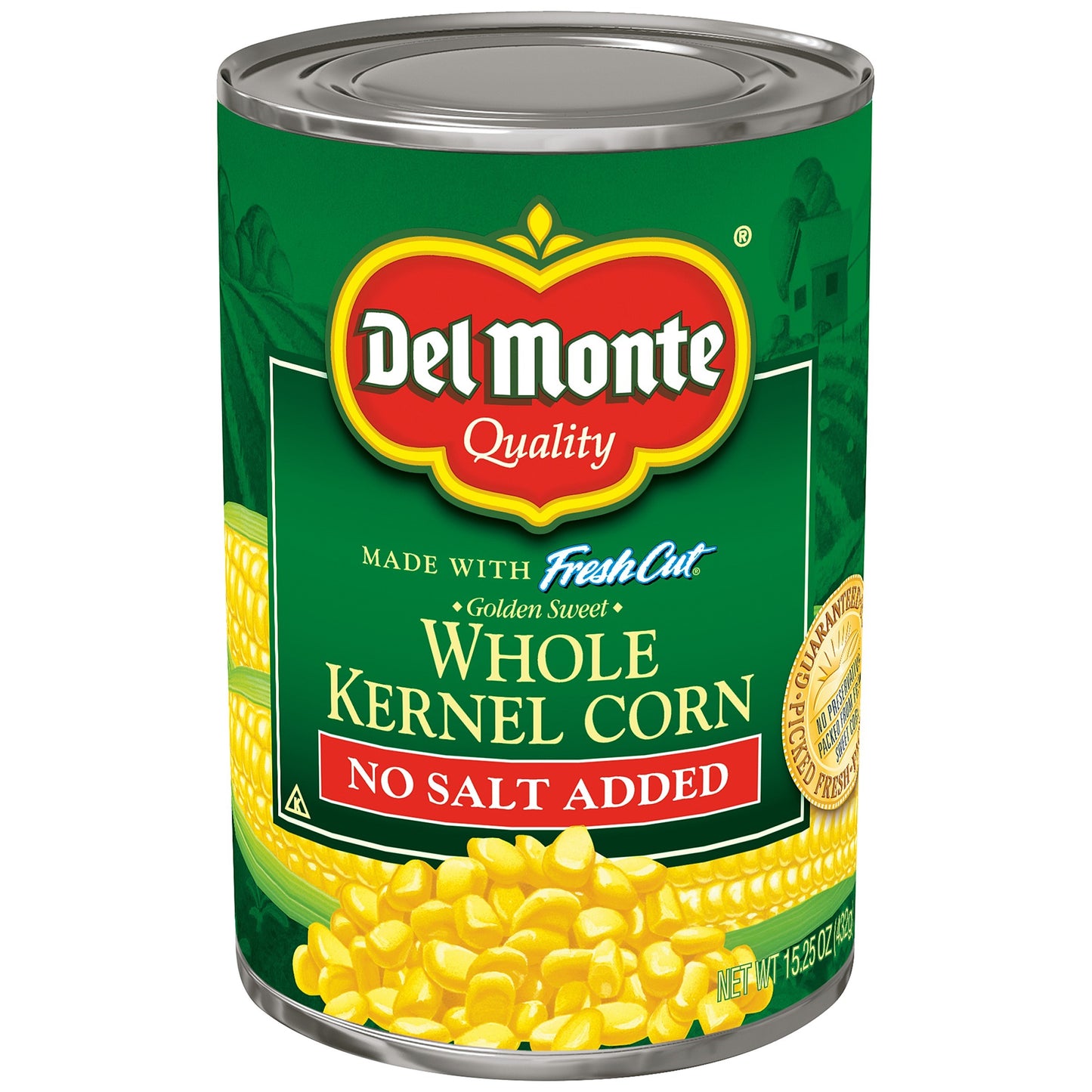No Salt Added Golden Sweet Whole Kernel Corn 15.25oz, 1 Each by Del Monte