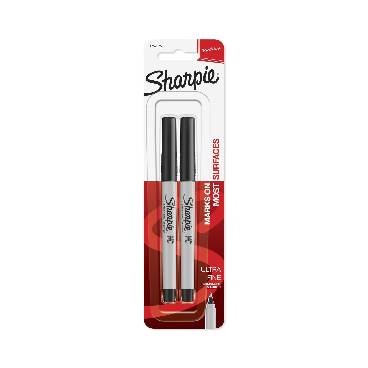 Sharpie 2ct Permanent Markers Ultra Fine Tip Black, 1 pk by Sharpie