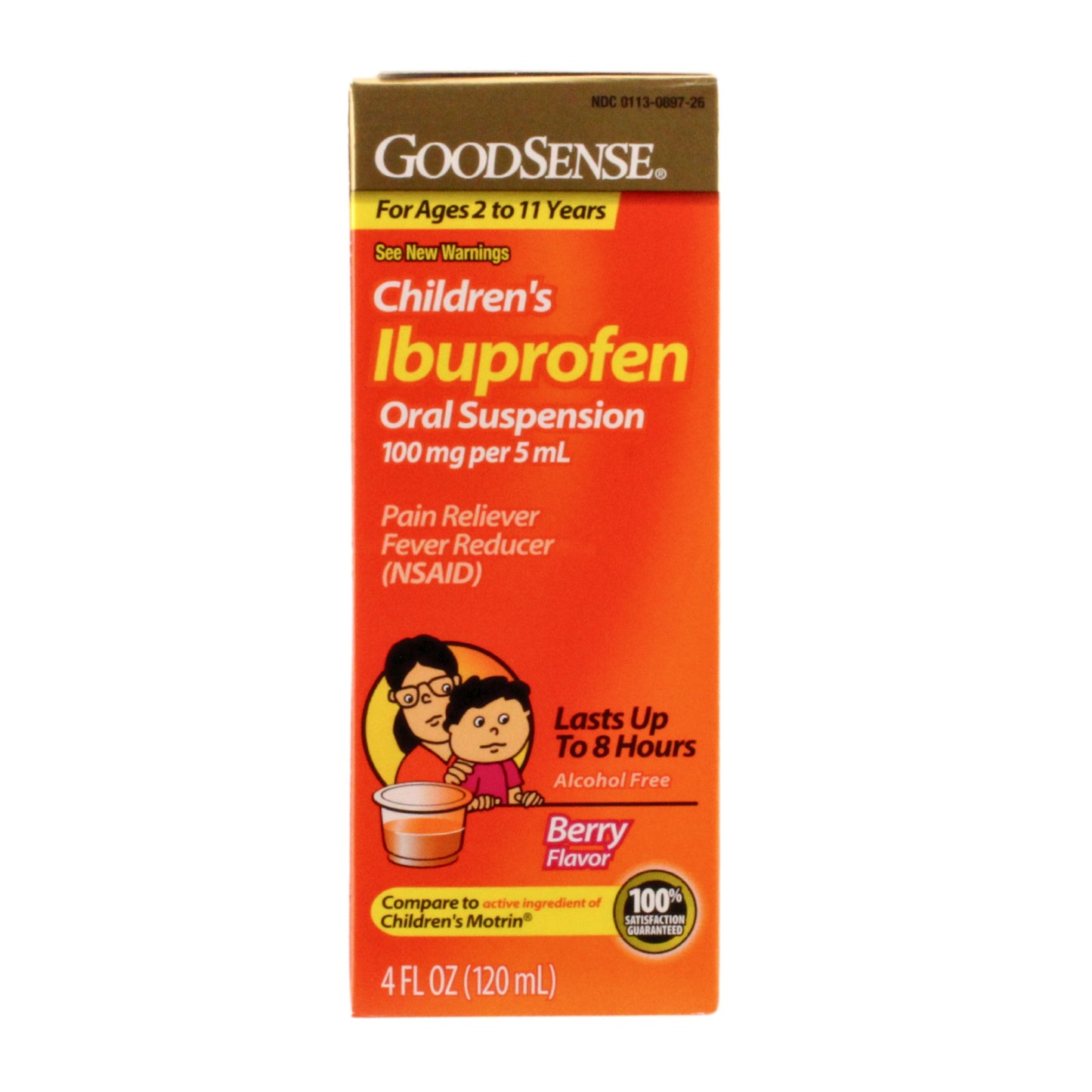 GoodSense Ibuprofen Children Oral suspension, 4 FL OZ, 1 Box Each, By Perrigo