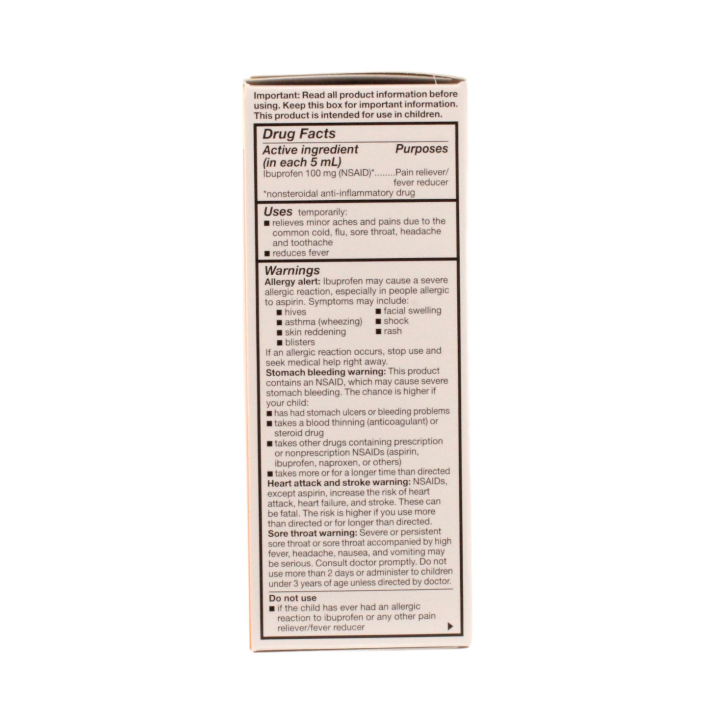 GoodSense Ibuprofen Children Oral suspension, 4 FL OZ, 1 Box Each, By Perrigo
