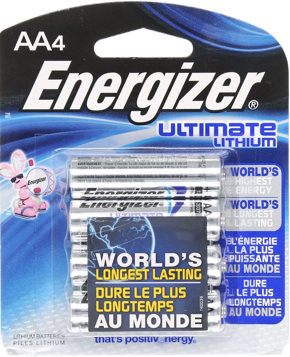 Battery Energizer Lithium Aa L91sbp-4