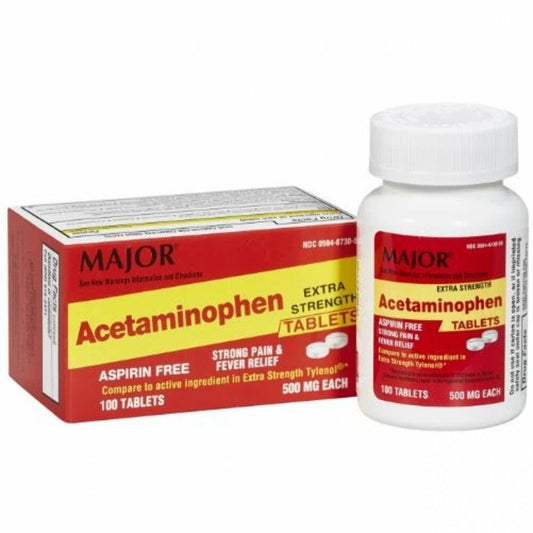 Major Acetaminophen Extra Strength Tablets 500mg 100CT