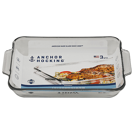 Anchor Hocking Oven Basics 3 Qt. Glass Rectangle Baking Dish