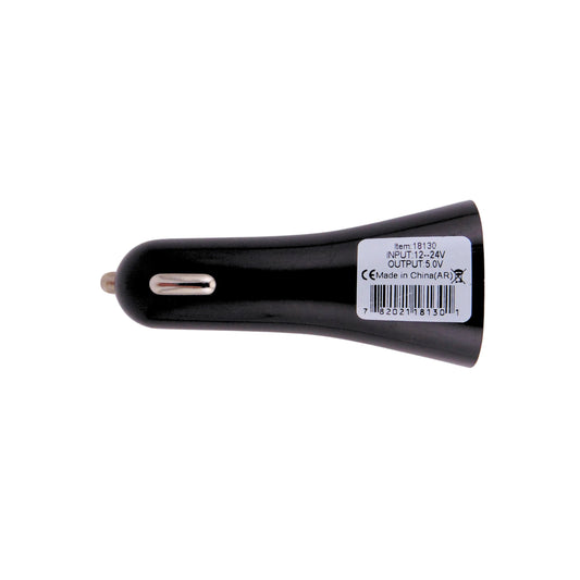 Dual DC Charger- 2.1/1amp, Black, 1 Each, By Service Tool Company