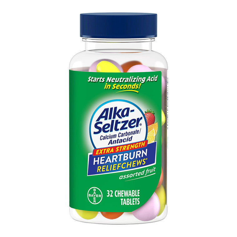 Alka-Seltzer Antacid, Heartburn, Extra Strength, Chewable Tablets, Assorted Fruit