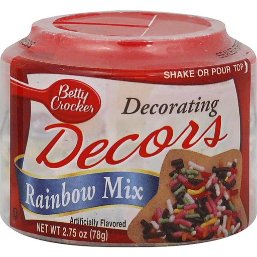 Betty Crocker Rainbow Mix Decorating Decors 2.75 Oz