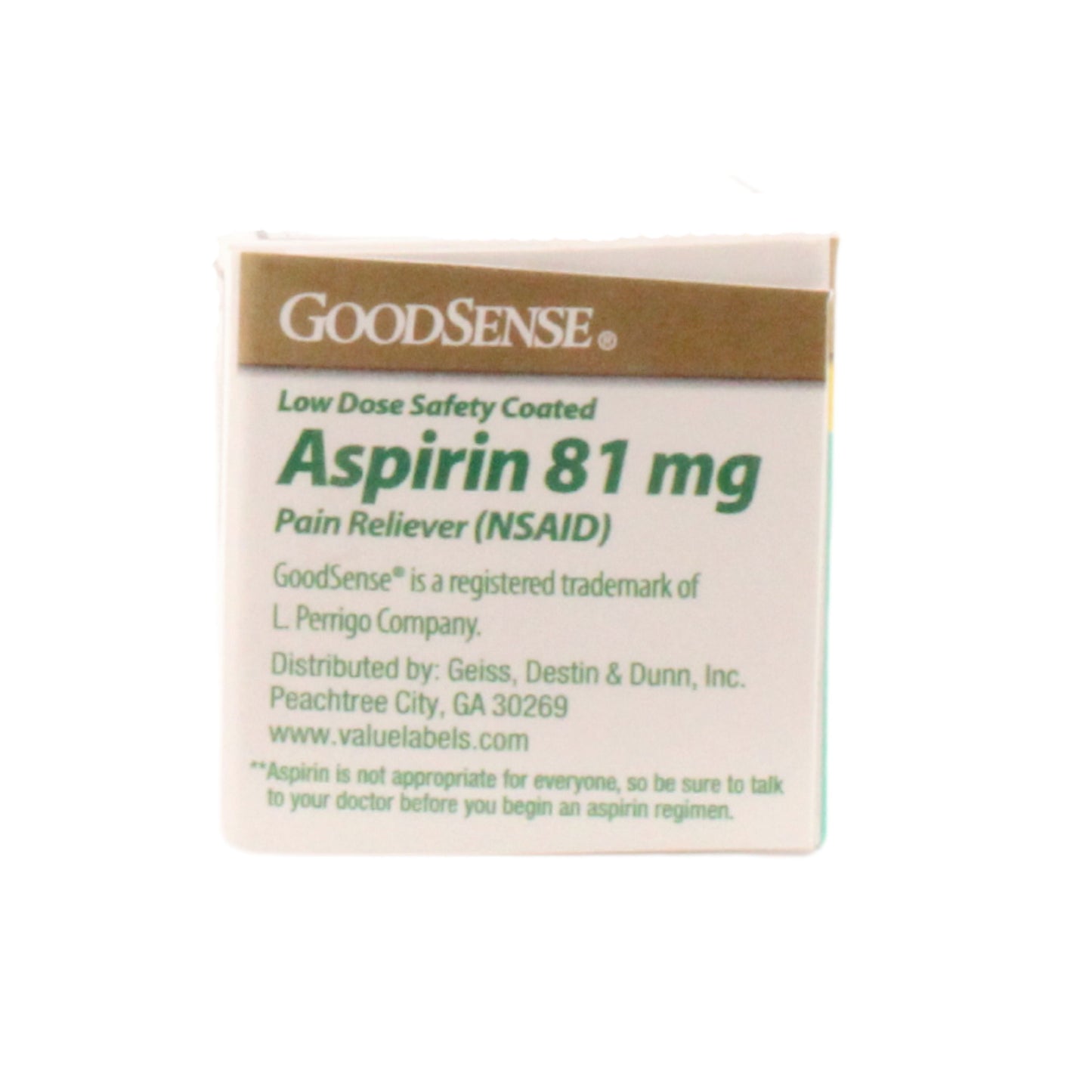 GoodSense Aspirin Regimen Pain Reliever 81 mg, 120 Tablets, 1 Each, By Perrigo