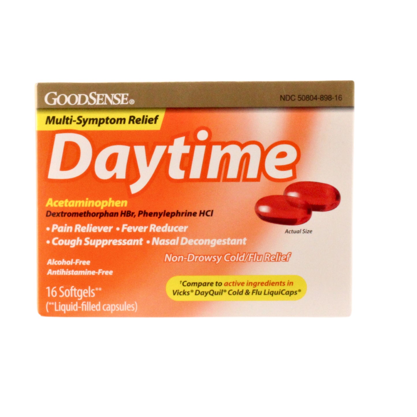GoodSense Multi-Symptom Relief Daytime, 16 Softgels, 1 Box Each, By Perrigo