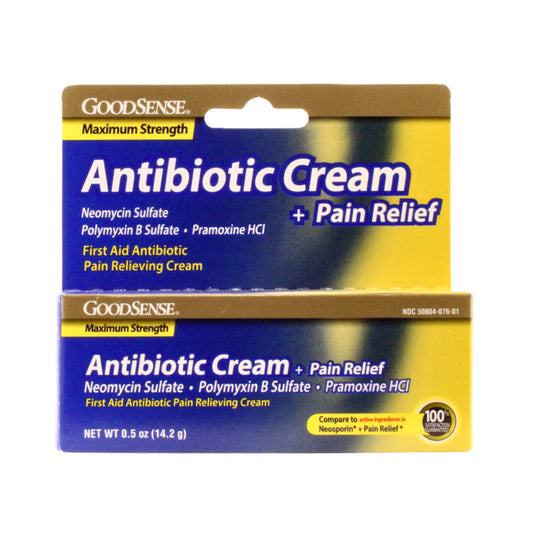 GoodSense Antibiotic Cream + Pain Relief, 0.5 oz, 1 Each, By Perrigo