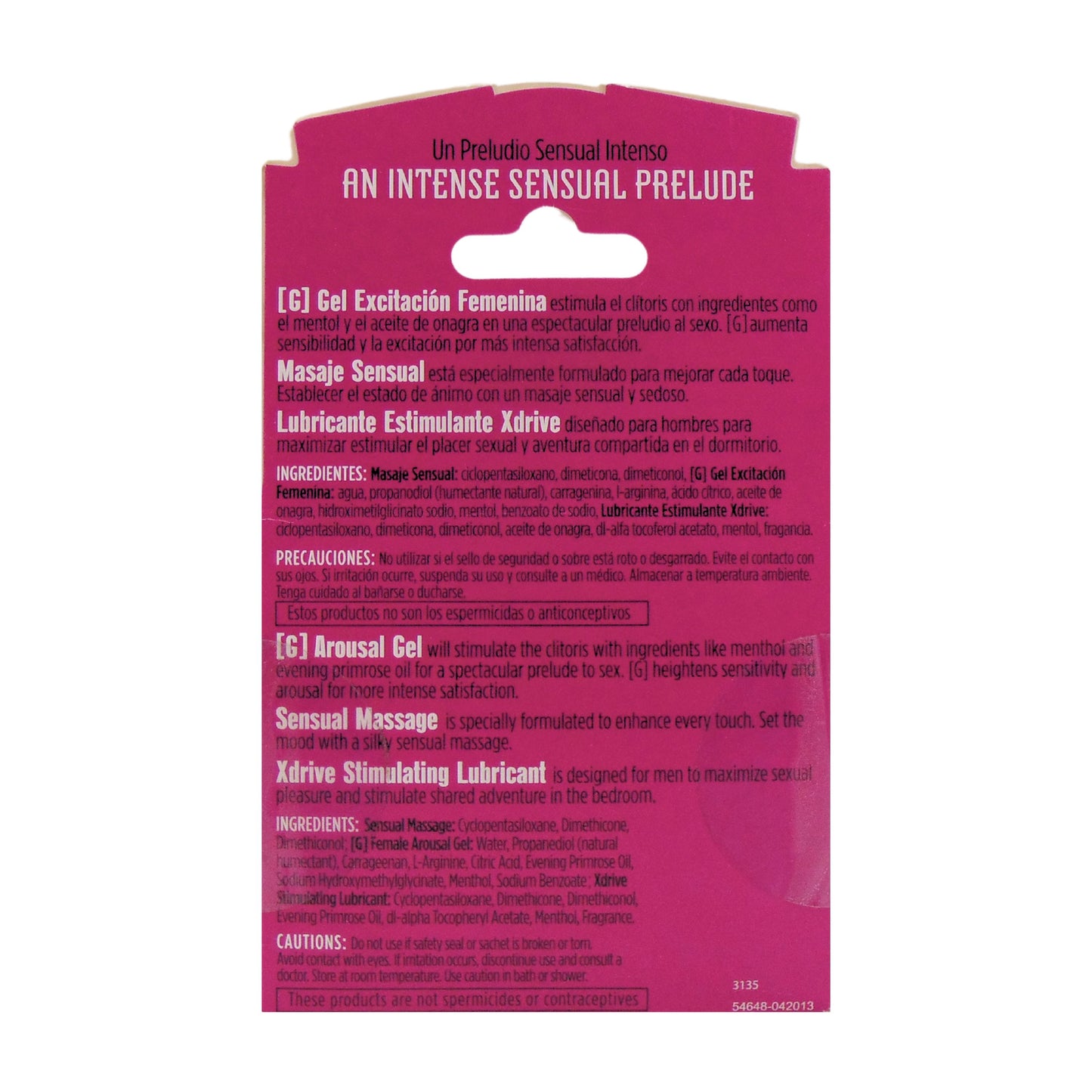 Sensual Pleasure Pack His & Her's Gel Excitante + Masage Lubricante Estimulante, 1 Each, By DreamBrands