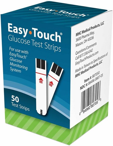 Easy Touch Gluclose Test Strips 50ct
