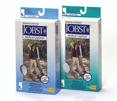 Jobst Activewear Knee Hi Hose Small White 15-20 1 Pr