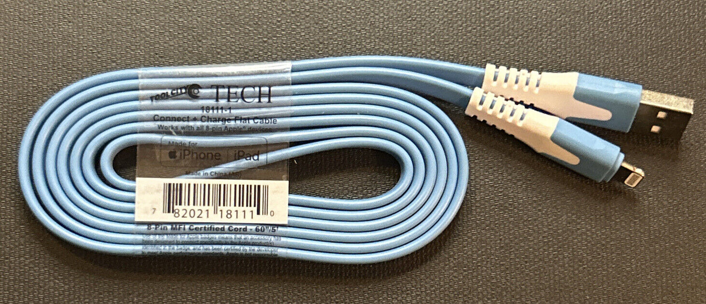 Pin Connect/Charger Flat 60 Cable Blue