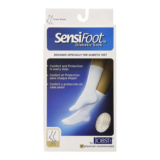 Jobst Sensitive Diabetic Socks White Lg 110838