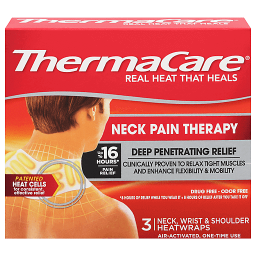 Thermacare Neck, Wrist, & Shoulder Pain Therapy Heatwraps 3pk
