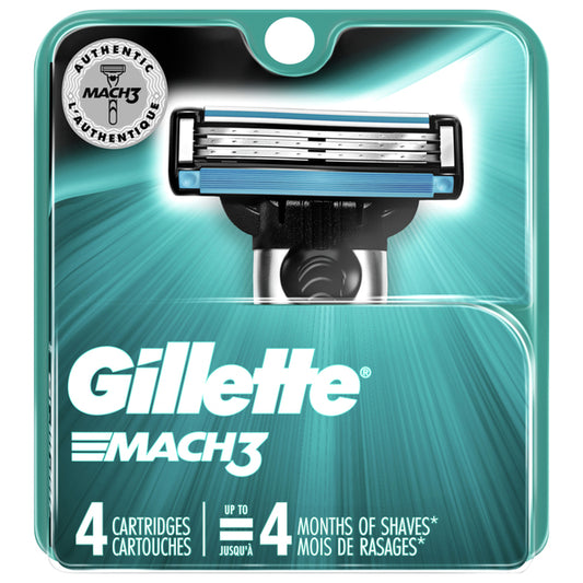 Gillette Mach3 Razor Cartridges 4ct