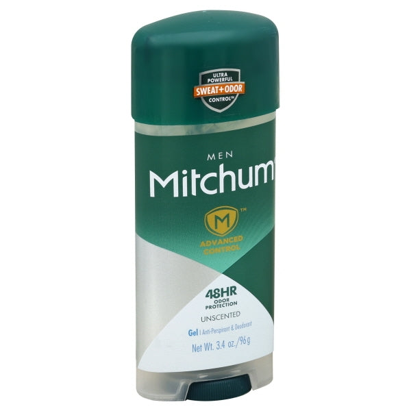 Mitchum Advanced Anti-Perspirant & Deodorant For Men Gel Unscented, 3.4ounce