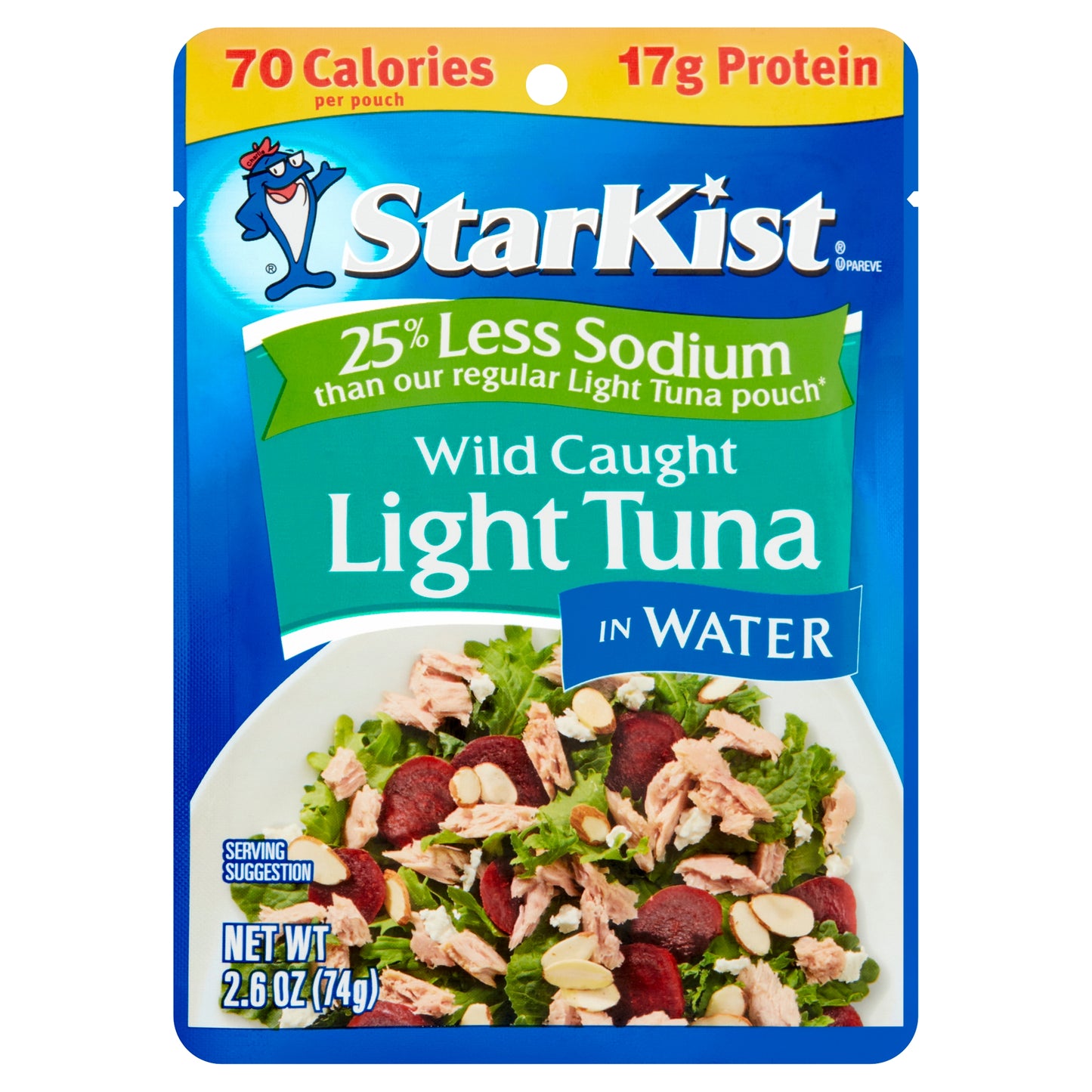 StarKist Reduced Sodium Chunk Light Tuna in Water Pouch - 2.6oz