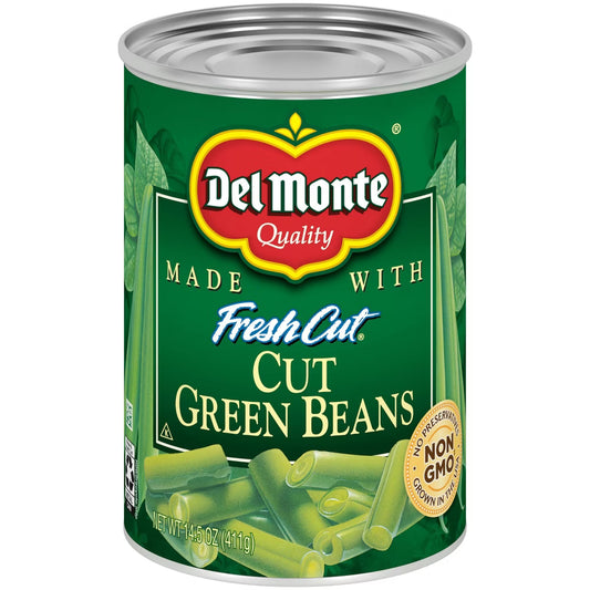 Cut Green Beans Canned Vegetables 14.5 oz Can, 1 Each, By Del Monte