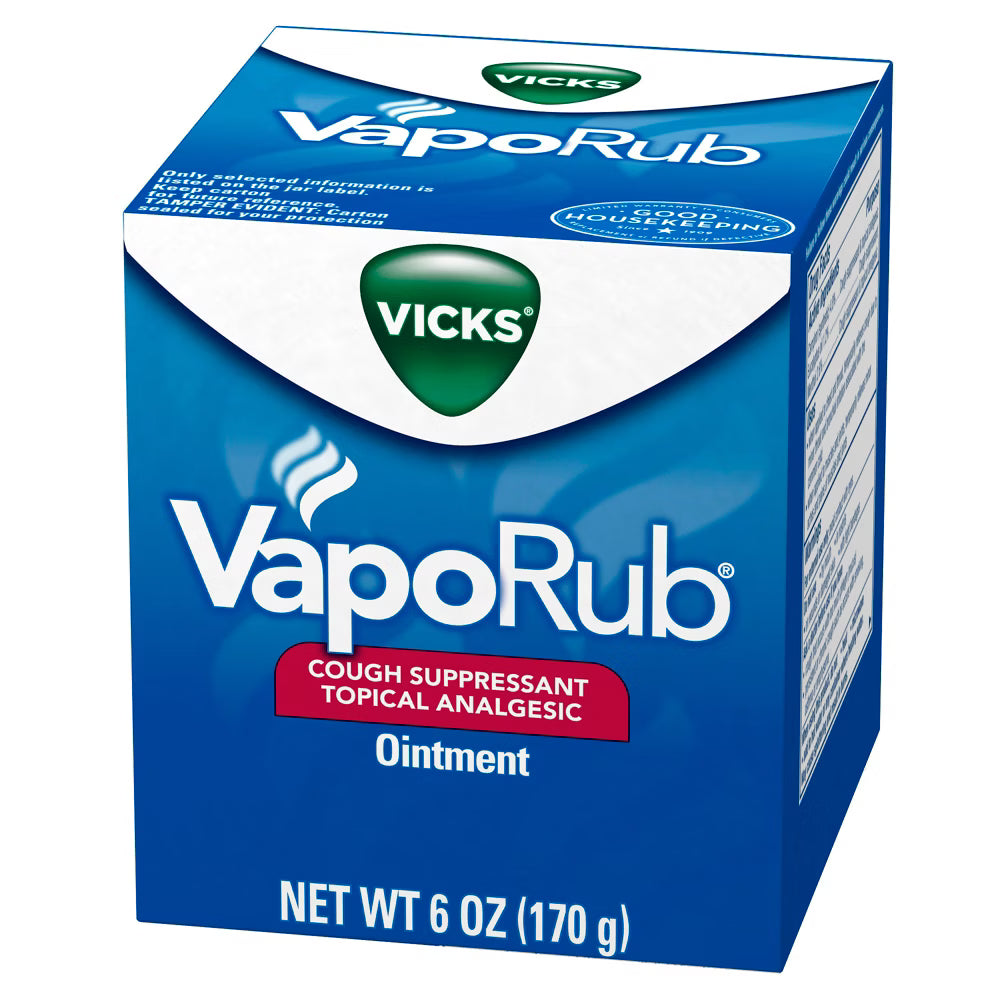 Vicks Vaporub Cough Suppressant Chest Rub Ointment Original 6 Oz., 1 Each, By Vicks