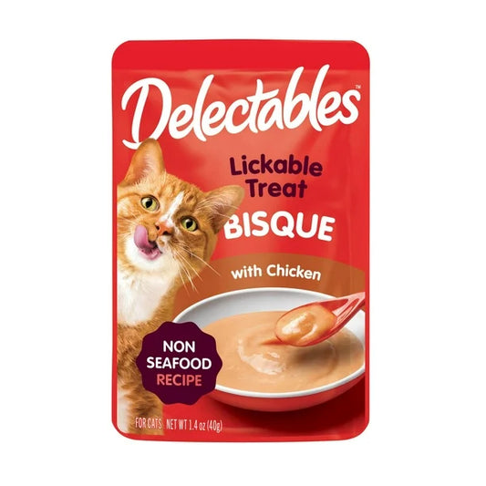 Hartz Delectables Bisque Non-Seafood Lickable Wet Cat Treats, Chicken - 1.4oz, 1 Each, By The Hartz Mountain Corporation