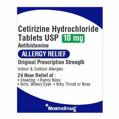 Northstar Cetirizine Hydrochloride Tablets Usp 10mg, 30 Tablets, 1 Each by NorthStar
