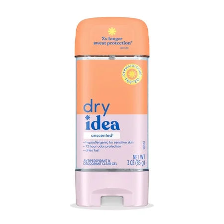 Dry Idea Deodorant & Antiperspirant Unisex & Unscented for Sensitive Skin 3Oz, 1 Each, By Dry Idea