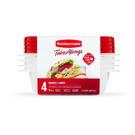 TakeAlongs 23.5 Oz Clear Food Storage Container 4 ct, 1 each by Rubbermaid
