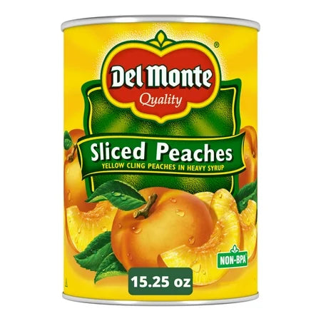 Del Monte Yellow Cling Sliced Peaches 5.25 Oz, 1 Can Each, By Del Monte Foods