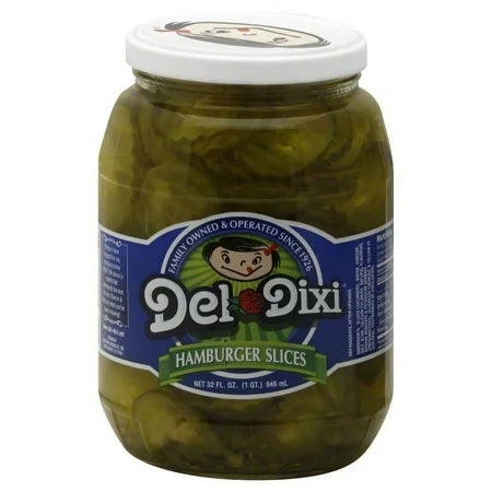 Del-Dixi Hamburger Slices Pickles 32 fl oz