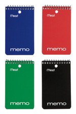 Mead "3 x5" Memo Notebook 1 Ct Assorted Colors 60 Sheets, 1 Each, By Mead Johnson Corporation