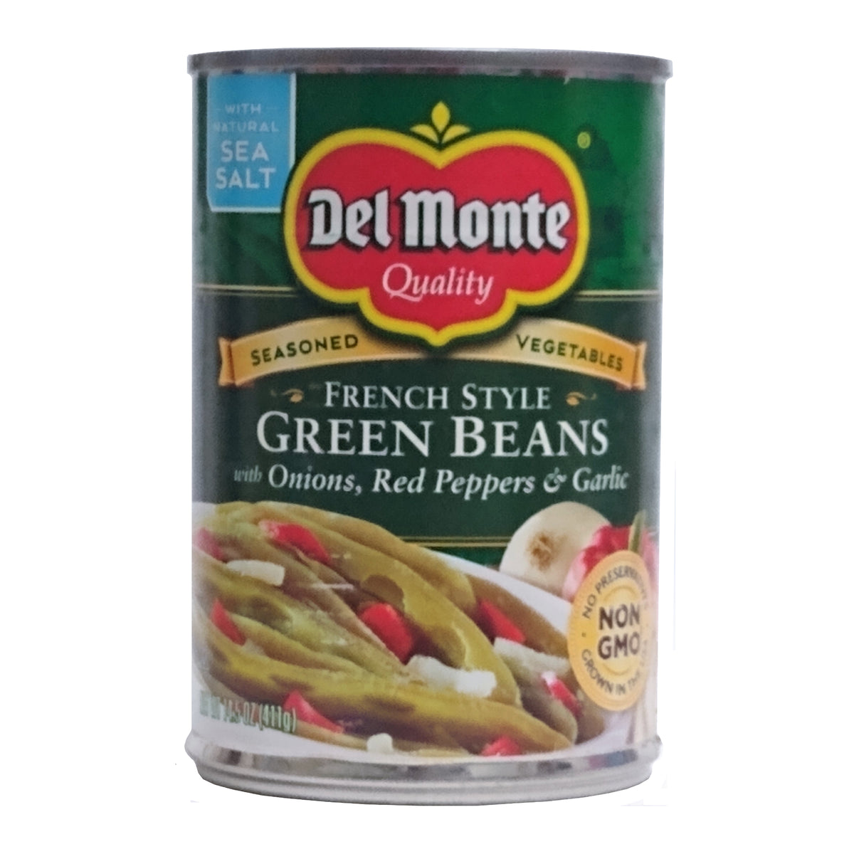 Del Monte Seasoned French Style Green Beans, With Natural Sea Salt, 14
