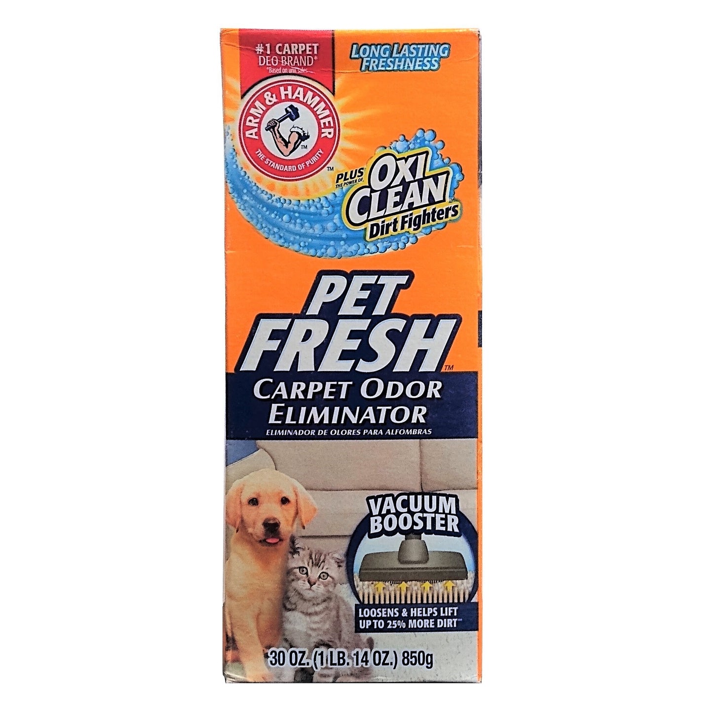 Arm & Hammer plus Oxi Clean Pet Fresh Carpet Odor Eliminator, 30oz. 1LB., By Church and Dwight