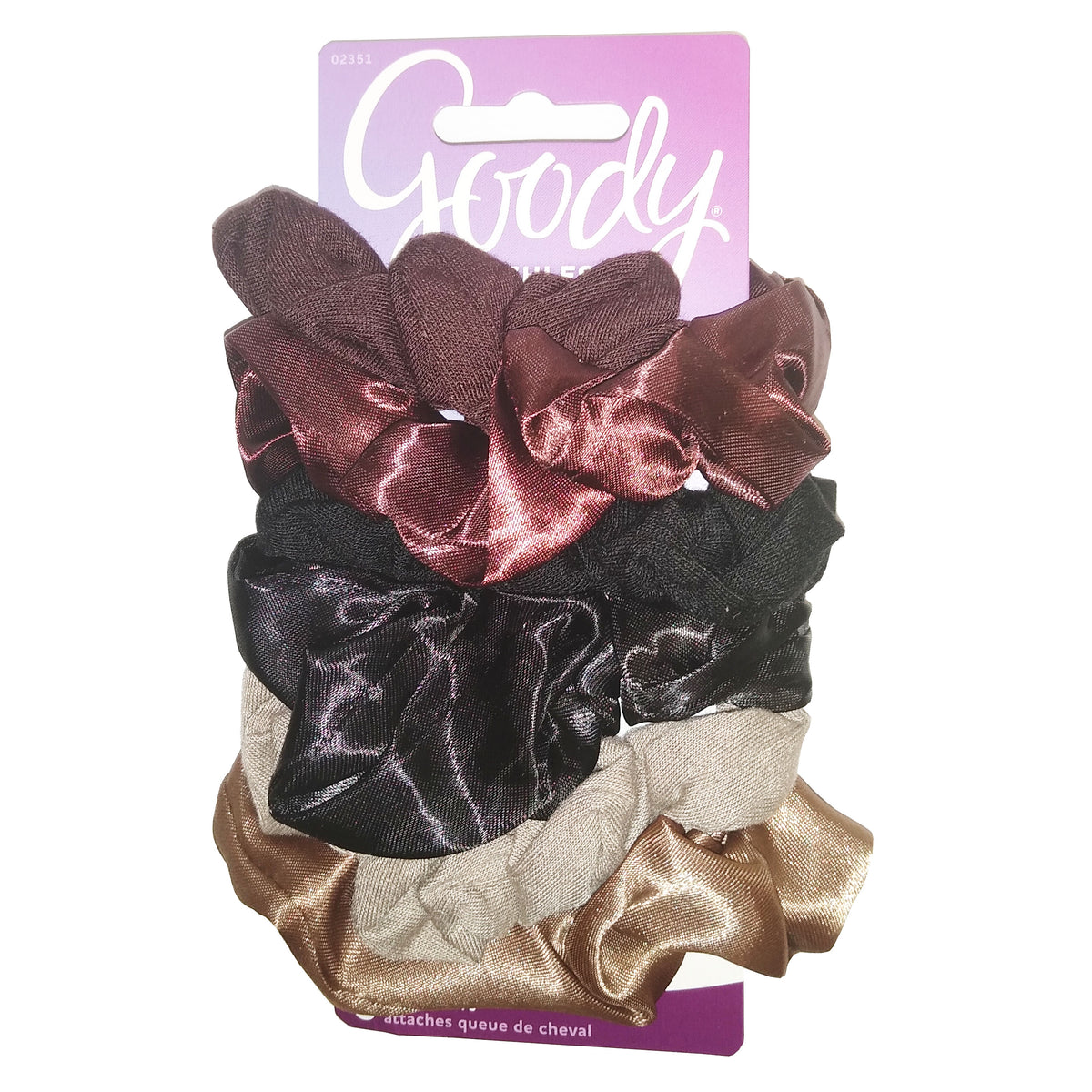 Goody Ouchless Soft Fabric Scrunchies, 6 Ct., Assorted Colors, 1 Each, By Sanford