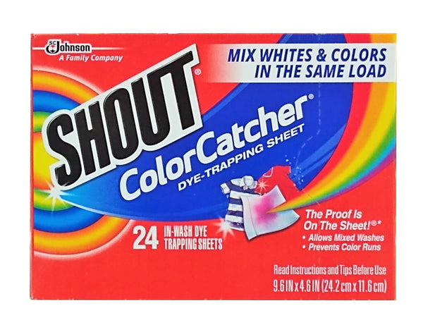 Shout Color Catcher Sheets, 24 Counts, 1 Box Each, By SC Johnson and Son